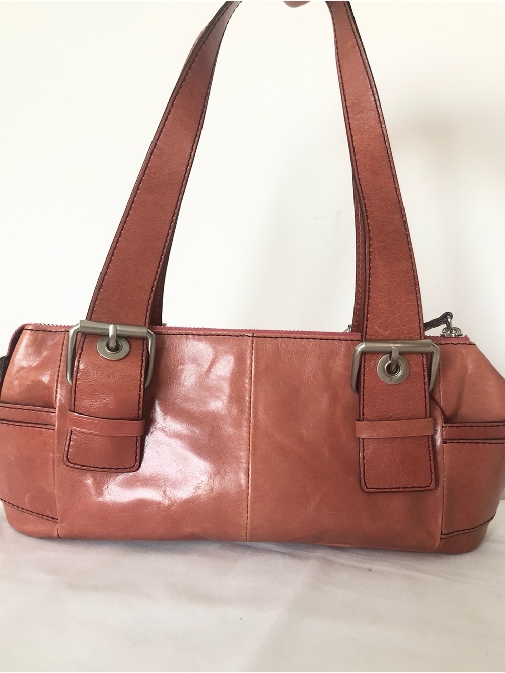 Kenneth Cole Leather ‘East meets West’ Bag - deep Coral